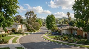 Representative Fullerton residential street, editorial portrait for the Q2 2026 housing-market results.